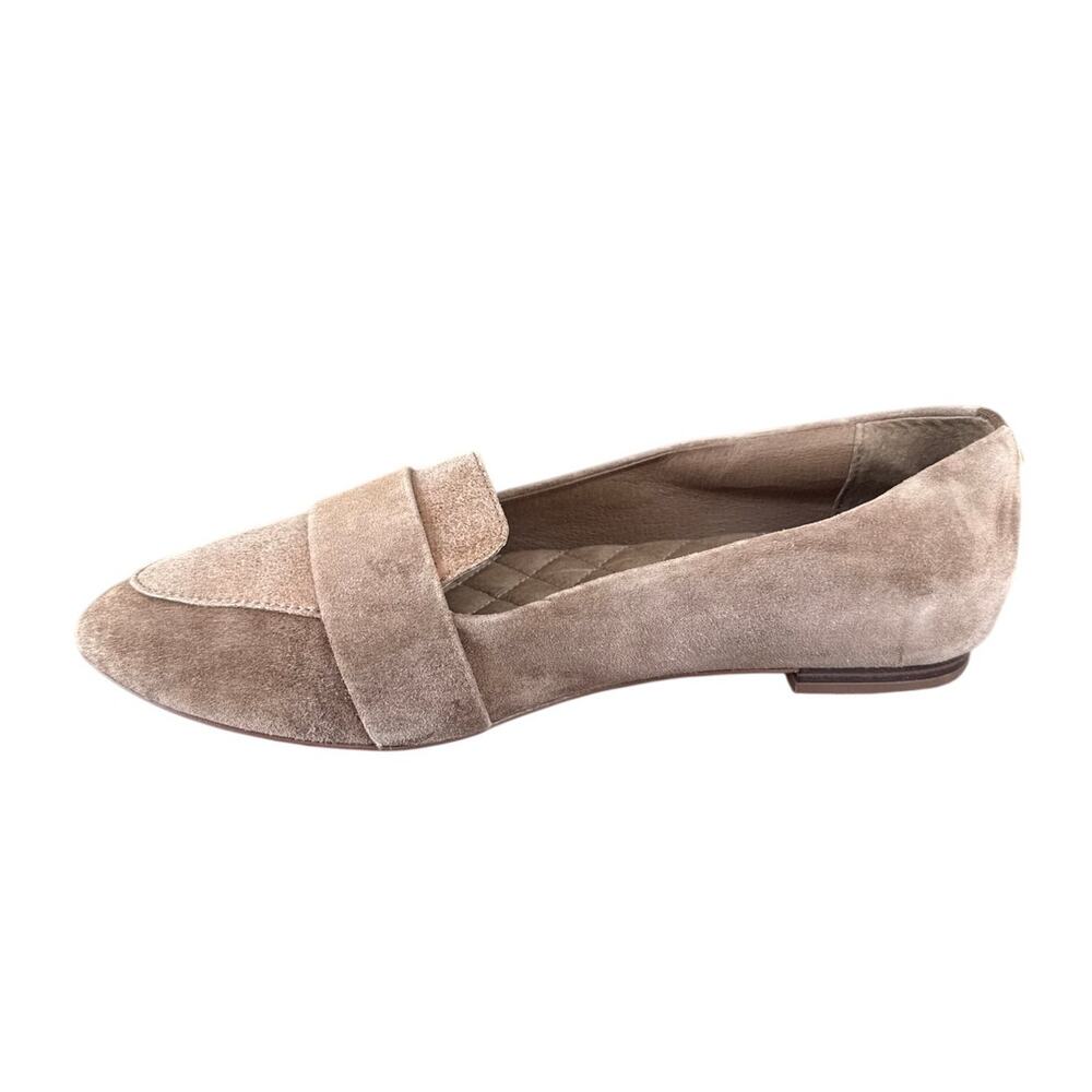 Birdies Suede Loafer in Mushroom Brown and Gold Size 9 - Picture 4 of 8